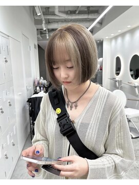 ナイロンバイセレクション(NYLON by Selection.) beige blockcolor
