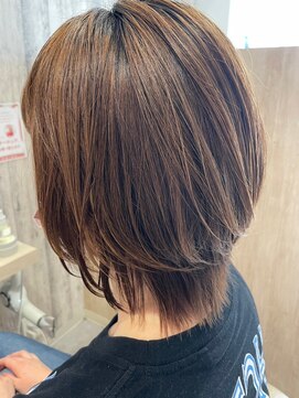 エヌアンドエー せんげん台店(N&A) 艶感カラー 髪質改善カラー ウルフ レイヤーカット ハイライト