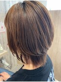 艶感カラー 髪質改善カラー ウルフ レイヤーカット ハイライト
