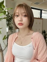 アンバー 池袋(amber)&nbsp;小顔ヘア/レイヤーボブ/ミルクティーベージュ/【池袋】