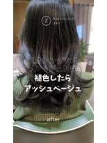 ヒライス 千歳船橋(Hiraeth)&nbsp;ダークアッシュで脱オレンジ髪　褪色を楽しむカラー