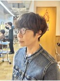 前髪あり大人マッシュショート