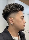 極道パーマ　リバースパーマ　スキンフェード