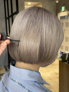 エリマ 調布(elima) 調布ミニボブタッセルボブダブルカラーホワイトベージュカラー