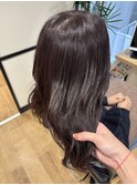 秋ヘアカラーラベンダーブラウン