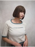 丸みのあるボブ
