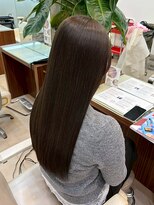 ヘアーアンドエステ ハラダ 滝ノ水店(Hair&Esthe Harada)&nbsp;ブリーチなしダブルカラー/ダークブラウンアッシュ/ストレート