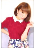 耳かけ×大人かわいいナチュラルボブ