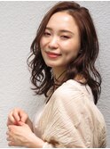 ピンクベージュミディ