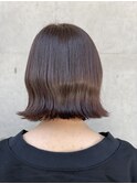 外ハネボブ×ダークグレージュ