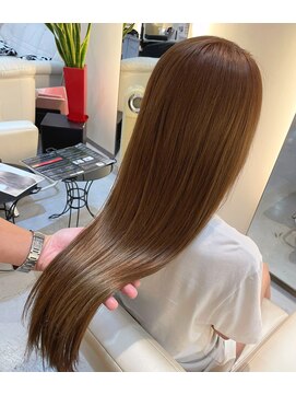 インプルーヴ アートスタイルヘアー(imProve Art style hair) 透明感のあるミルクティーベージュカラー&シールエクステロング