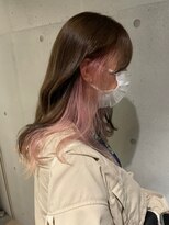 ゲーム 吉祥寺店(GAME)&nbsp;ブリーチインナーカラーピンクカラー前髪カットトリートメント