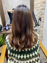 ハサミバイアトリエナガノ 千葉(8sami by atelier nagano)&nbsp;デザインカラー／レイヤーカット/ウエットヘア/オリーブベージュ