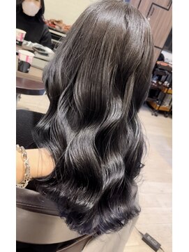 アルマヘア(Alma hair) 【インナーカラー】ブルーブラック×ラベンダー