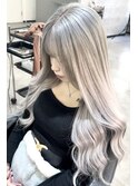 プラチナグレージュ#ダブルカラー#シールエクステ80枚