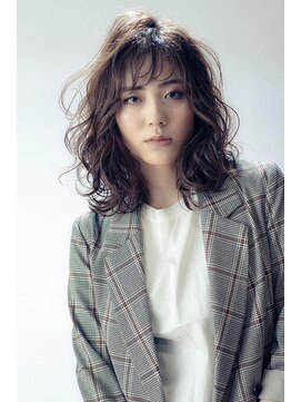 ブリング バイ スノードロップ 吉祥寺(BRING by Snowdrop) 黒髪/グレーベージュ/レイヤーロング/前髪パーマ/吉祥寺