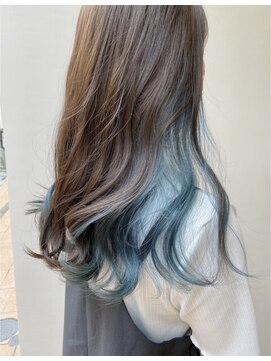 アジールヘア 東上野店(agir hair) 20代30代寒色透明感インナカラーブルーアッシュ【上野】