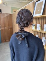 キュオンシア(CUEON. ciea)&nbsp;お呼ばれヘア×編みおろしアレンジ