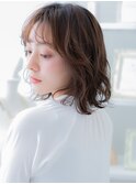 斜めバング乾かすだけひし形抜け感ボブパーマc5上尾20代30代40代