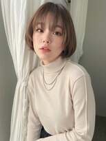 クイーン バイ ノイズ 西院(QUEEN by noism) 大人可愛い20代30代40代小顔ウルフレイヤーボブ丸みショートボブ