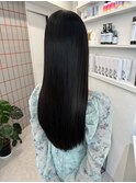 韓国 くびれロング レイヤー ワンホンヘア 小顔前髪