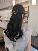 お呼ばれハーフアップ