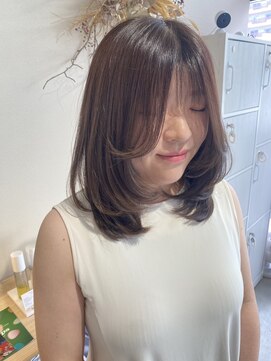 ミントリーフ 大福店(Mint leaf) 【髪質改善】ふんわりミディアムヘア☆ヘッドスパ付き♪