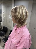 ミックスカラー/ウルフカット
