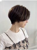抜け感◎大人ショート/ハンサムショート×ベージュカラー