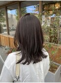 ミディアムレイヤー/レイヤーカット/透明感カラー