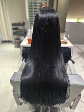 ピュアブラック×髪質改善