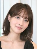 表参道酸性ストレート外ハネボブ髪質改善アッシュグレー30代