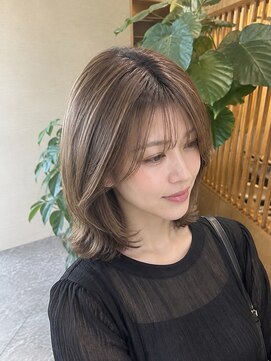 トゥーリ 大野城下大利店(tuuli) 20.30.40代大人ミディアム×アッシュグレージュ