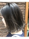#ダークグレージュxボブ