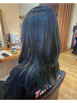 ヘアーコレット(hair Colet) ブルーグリーンハイライト