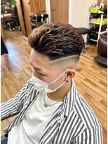 ヘアスタジオ ロメオ(hair studio Romeo) オールバックパーマフェード