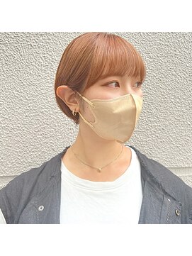 エストアール フクオカ 福岡博多店(est-r. Fukuoka) オレンジベージュ/ラウンドマッシュ/ケアブリーチ/博多