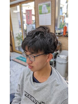 はつみ理容 パーマ＋ツーブロック＋フェード