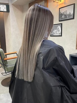 サニー 渋谷(SUNNY) バレイヤージュショコラアッシュハイライトグレージュカラー