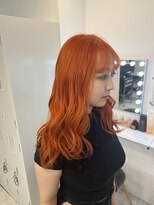 アルーシェウィズスカイ 原宿(Alushe with Sky)&nbsp;オレンジカラー/オレンジヘア/ダブルカラー/ケアブリーチ