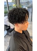 センターパート×ツイストスパイラル