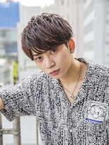 小久保Style☆波巻きハイライト束感ツーブロックマッシュパーマ
