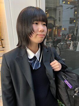 カフ(CAF) CAF松本【顔まわりウルフレイヤー×フルバング前髪】