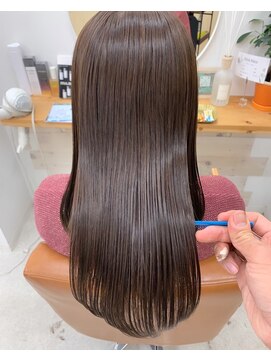 ティエル(TieLu) ミルボンプレミアムトリートメント×マーブ水×髪質改善縮毛矯正