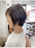 都内大人気スタイル×くびれショート×グレージュ