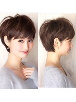 ビューブルー 亀戸錦糸町(VIEW BLUE)&nbsp;美髪シアーカラーピンクブラウンショートカット切りっぱなしボブ