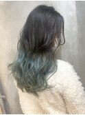 グラデーションカラーケアブリーチライムグリーンペールグリーン