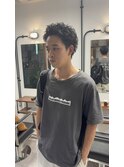 スパイキーショート×ピンパーマ