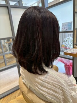 ヘア ルーナ バイ アプリーレ(hair lune by Aprire) ナチュラルブラウン大人可愛い結べるボブレイヤーカット20代30代