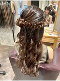 【横浜/横浜駅】編み込みハーフアップ×ゆるふわカール